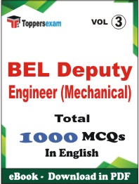 BEL Deputy Engineer (Mechanical) PDF Book in English - MCQ / Objective Questions (VOL.3)