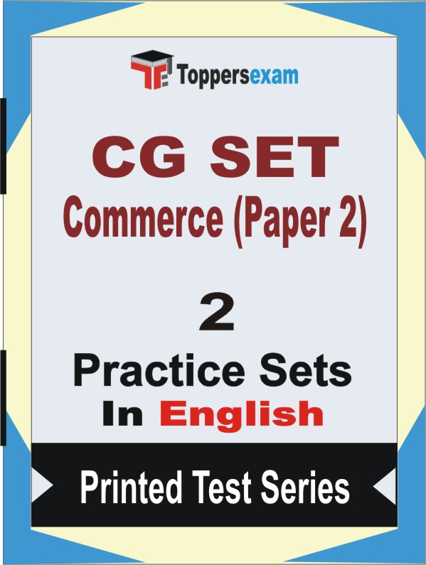 CG SET Commerce (Paper 2) Book in English - Question Paper / Practice Set