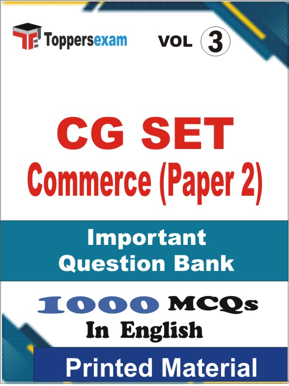 CG SET Commerce (Paper 2) Book in English - Objective MCQ (VOL.3)