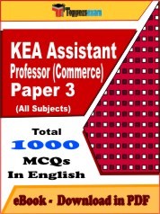 KEA Assistant Professor (Commerce) Paper 3 PDF Book In English