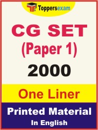 CG SET (Paper-1) One Liner Book in English