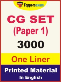 CG SET (Paper-1) One Liner Book in English