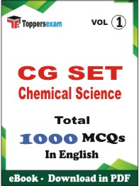 CG SET Chemical Science PDF Book In English - MCQ / Objective Questions(VOL.1)