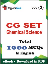CG SET Chemical Science PDF Book In English - MCQ / Objective Questions(VOL.3)