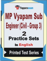 MP Vyapam Sub Engineer (Civil - Group 3) Book in English - Question Paper / Practice Set