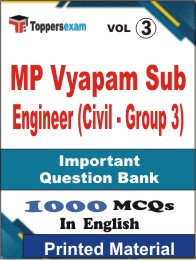 MP Vyapam Sub Engineer (Civil - Group 3) Book in English - Objective MCQ (VOL.3)