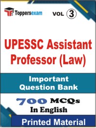 UPESSC Assistant Professor (Law) Book in English - Objective MCQ (VOL.3)