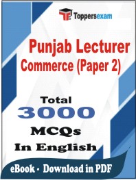 Punjab Lecturer Commerce (Paper 2) PDF Book in English - MCQ / Objective Questions