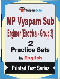 MP Vyapam Sub Engineer (Electrical - Group 3) Book in English - Question Paper / Practice Set