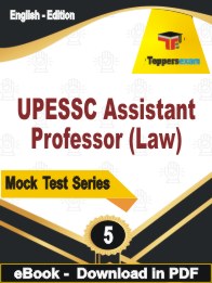 UPESSC Assistant Professor (Law) PDF Book In English - Practice Set
