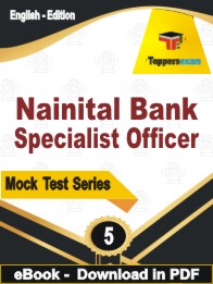 Nainital Bank Specialist Officer Test PDF Book In English - Practice Set