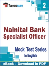 Nainital Bank Specialist Officer Test PDF Book In English - Question Paper