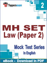 MH SET Law (Paper 2) Test PDF Book In English - Question Paper