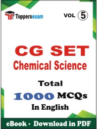 CG SET Chemical Science PDF Book In English - MCQ / Objective Questions(VOL.5)