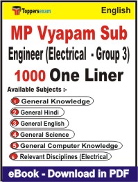 MP Vyapam Sub Engineer (Electrical - Group 3) One Liner Book PDF in English