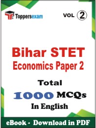 Bihar STET Economics Paper 2 PDF Book In English - MCQ / Objective Questions(VOL.2)