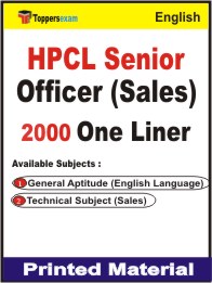 HPCL Senior Officer (Sales) One Liner Book in English