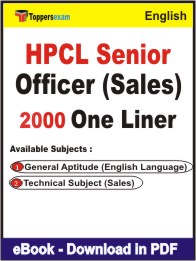 HPCL Senior Officer (Sales) One Liner Book PDF in English