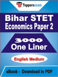 Bihar STET Economics Exam Paper 2 One Liner Book PDF in English