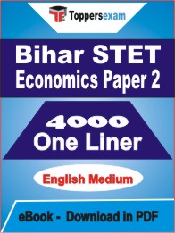 Bihar STET Economics Exam Paper 2  One Liner Book PDF in English