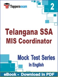 Telangana SSA MIS Coordinator Test PDF Book In English - Question Paper