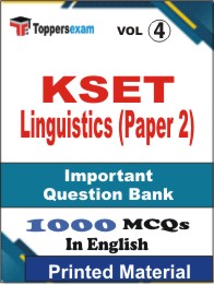 KSET Linguistics (Paper 2) Book in English - Objective MCQ (VOL.4)