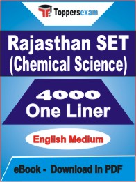 Rajasthan SET (Chemical Science) One Liner Book PDF in English