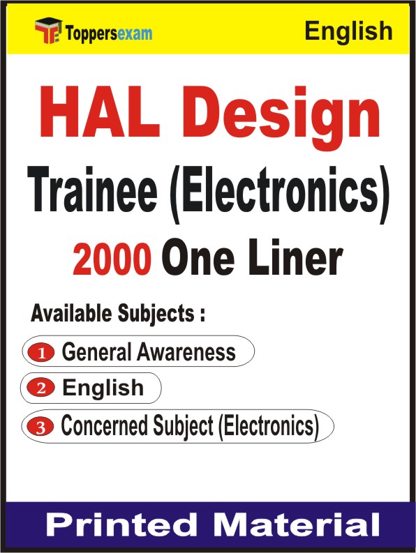 HAL Design Trainee (Electronics) One Liner Book in English
