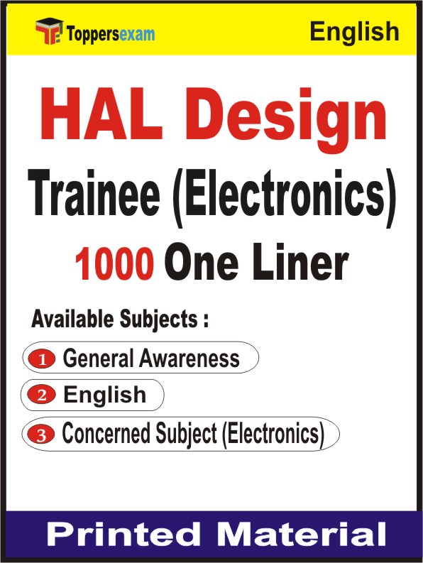 HAL Design Trainee (Electronics) One Liner Book in English