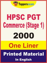 HPSC PGT Commerce (Stage 1) One Liner Book in English