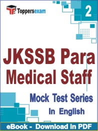 JKSSB Para Medical Staff PDF Book In English - Question Paper