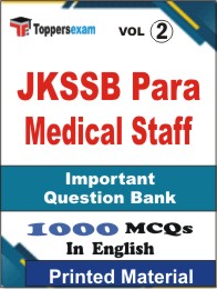 JKSSB Para Medical Staff Book in English - Objective MCQ (VOL.2)