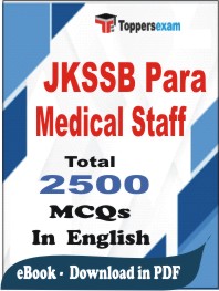 JKSSB Para Medical Staff PDF Book In English - MCQ / Objective Questions