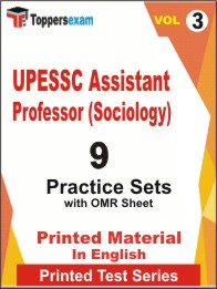 UPESSC Assistant Professor (Sociology) Book in English - Practice Set (VOL.3)
