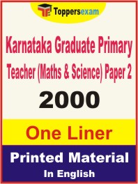 Karnataka Graduate Primary Teacher (Maths & Science) Paper-2 One Liner Book in English