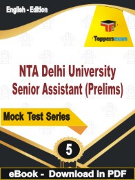 NTA Delhi University Senior Assistant (Prelims) PDF Book In English - Practice Set