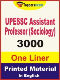 UPESSC Assistant Professor (Sociology) One Liner Book in English