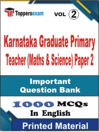 Karnataka Graduate Primary Teacher (Maths & Science) Paper-2 Book in English - Objective MCQ (VOL.2)