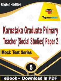 Karnataka Graduate Primary Teacher (Social Studies) Paper-2 PDF Book In English - Practice Set