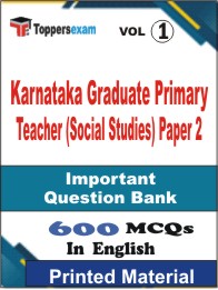 Karnataka Graduate Primary Teacher (Social Studies) Paper-2 Book in English - Objective MCQ (VOL.1)