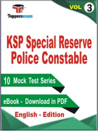 KSP Special Reserve Police Constable Test Book PDF In English - Mock Test/Practice Set (VOL.3)