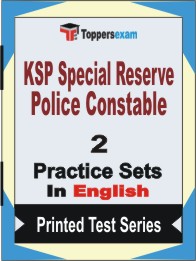 KSP Special Reserve Police Constable Book in English - Question Paper / Practice Set