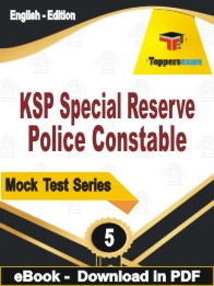 KSP Special Reserve Police Constable Test PDF Book In English - Practice Set