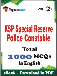 KSP Special Reserve Police Constable PDF Book in English - MCQ / Objective Questions (VOL.2)