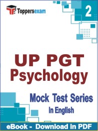 UP PGT Psychology Test PDF Book In English - Question Paper