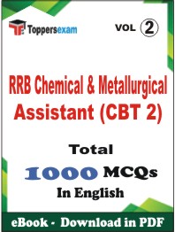 RRB Chemical & Metallurgical Assistant (CBT 2) PDF Book in English - MCQ / Objective Questions (VOL.2)