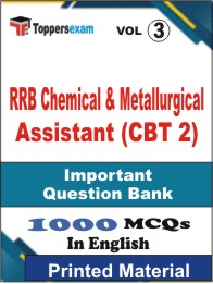 RRB Chemical & Metallurgical Assistant (CBT 2) Book in English - Objective MCQ (VOL.3)