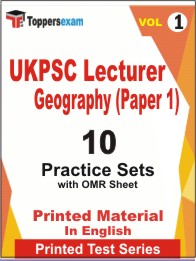 UKPSC Lecturer Geography (Paper 1) Book in English - Practice Set (VOL.1)