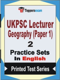UKPSC Lecturer Geography (Paper 1) Book in English - Question Paper / Practice Set