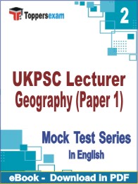 UKPSC Lecturer Geography (Paper 1) Test PDF Book In English - Question Paper